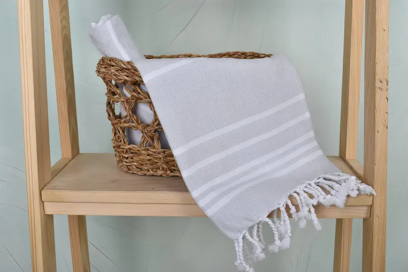 Wedding Favors, Turkish Towel Hand Towel, Bridesmaid Towel, 38x18 Cotton Striped Towel, Custom Tea Towel, Summer Towel, Monogrammed Hand Towel - 4