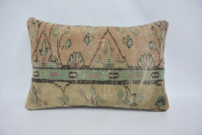 16x24 Beige Pillow Sham, Throw Kilim Pillow, Bench Cushion Case, Boho Chic Pillow, Pillow, Vintage Kilim Pillow, Gift Pillow - 1