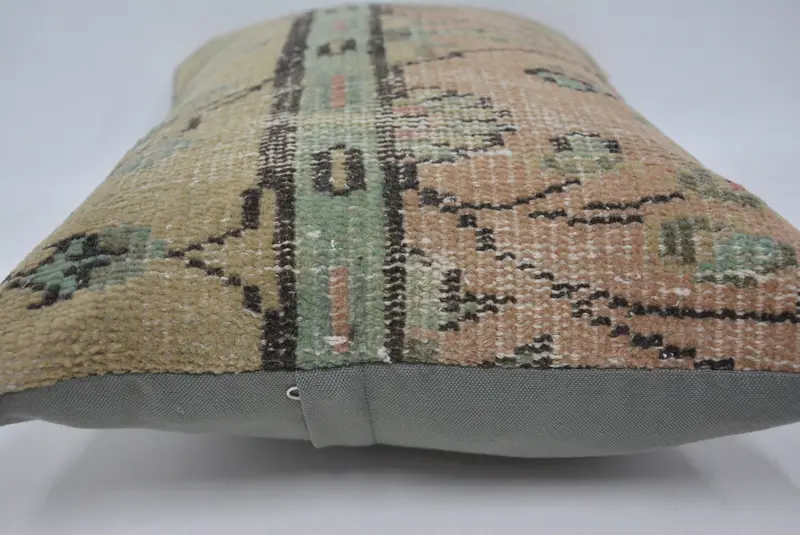 16x24 Beige Pillow Sham, Throw Kilim Pillow, Bench Cushion Case, Boho Chic Pillow, Pillow, Vintage Kilim Pillow, Gift Pillow - 5