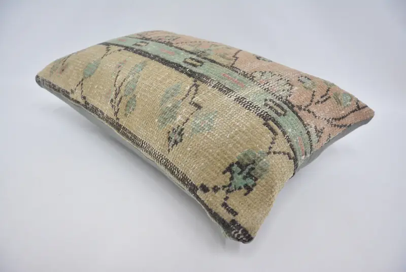 16x24 Beige Pillow Sham, Throw Kilim Pillow, Bench Cushion Case, Boho Chic Pillow, Pillow, Vintage Kilim Pillow, Gift Pillow - 6