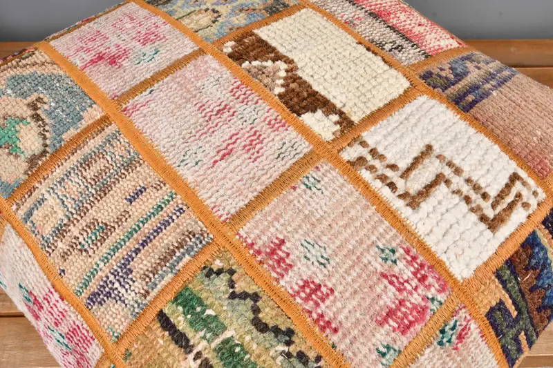 Handwoven Pillow Cover Pillow, Kilim Cushion Sham, Pillow Case, 24x24 Beige Pillow Case, Boho Pillow Sham Cover, Throw Kilim Pillow - 4