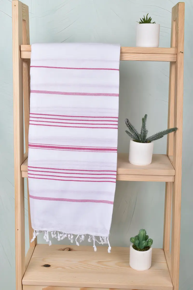 Bachelorette Party Gift, Spa Gift, 70x40 Cotton Striped Towel, Yoga Towel, Quick-Dry Beach Towel, Organic towel, Custom Wedding Gift From Bridesmaid - 8