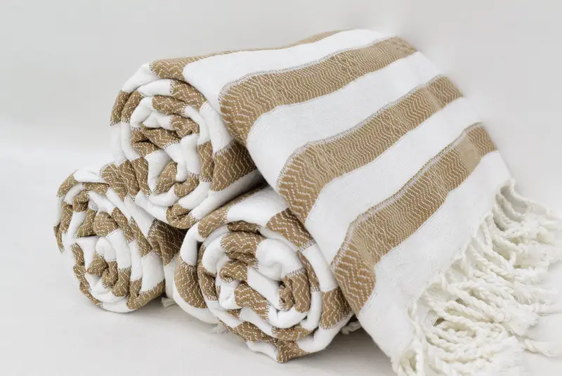 Bachelor Gifts, Wedding Gifts Towel, Summer Towel, Bridemaids Beach Towel, 70x36 Cotton Striped Towel, Bridal Shower Favor, Hammam towel, Gym Towel - 8