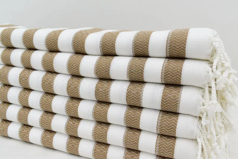 Bachelor Gifts, Wedding Gifts Towel, Summer Towel, Bridemaids Beach Towel, 70x36 Cotton Striped Towel, Bridal Shower Favor, Hammam towel, Gym Towel - 5