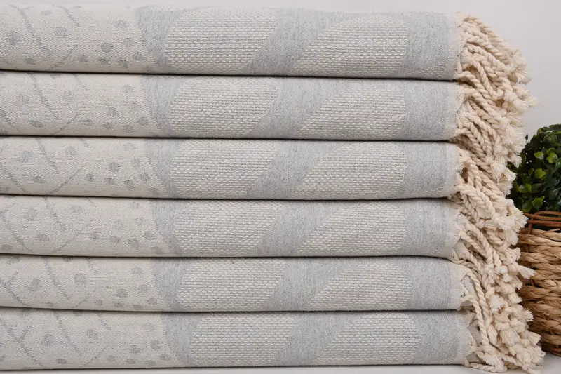 Organic Beach Towel, Bridesmaid Gifts, Turkish Towel Set, 70x40 Cotton Whale Design Towel, Wedding Favors, Bachelorette Favor, Sand-free towel - 3
