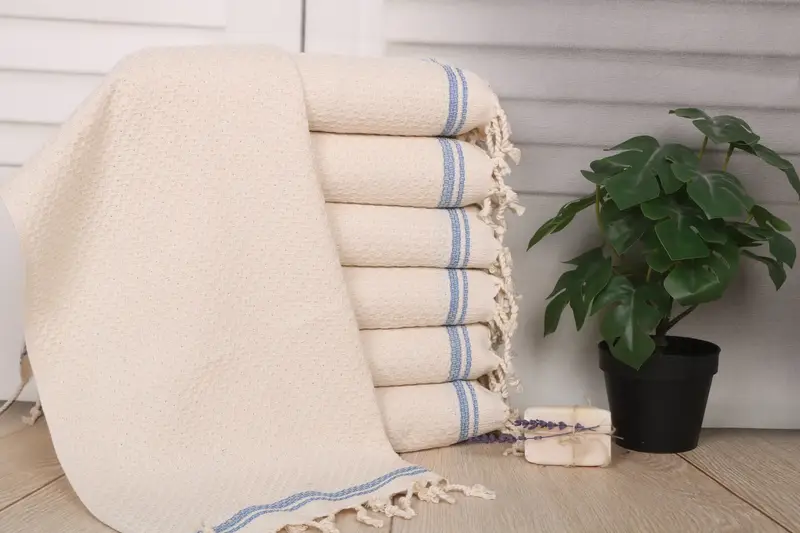 Kişiselleştirilmiş El Havlusu, Seyahat Havlu, Sevgililer Günü Hediyesi, Gelin Hediyesi, Monogramlanmış El Havlusu, 38x18 Pamuklu Çizgili Havlu, Mutfak Havlu - 1