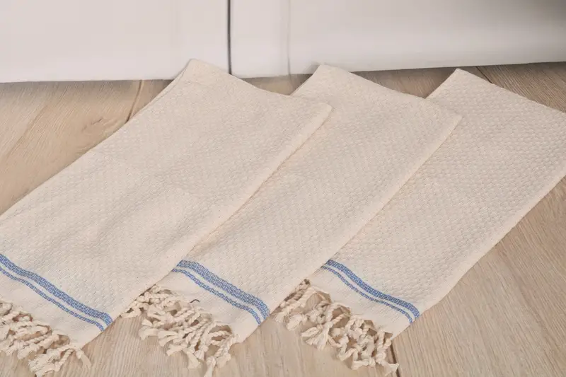Kişiselleştirilmiş El Havlusu, Seyahat Havlu, Sevgililer Günü Hediyesi, Gelin Hediyesi, Monogramlanmış El Havlusu, 38x18 Pamuklu Çizgili Havlu, Mutfak Havlu - 6