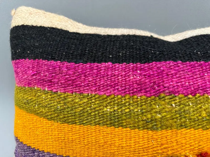 Cushion, Sofa Cushion Case, Wholesale Cushion Cover, Turkish Kilim Pillow, Boho Pillow Sham Cover, Interior Designer Pillow, 12x20 Pink Pillow Cover - 5
