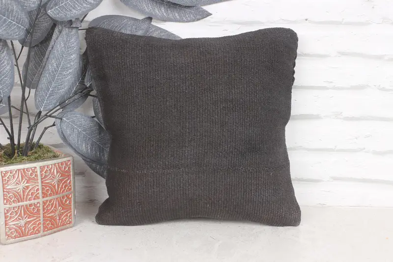 Home Decor Pillow, 12x12 Gray Cushion, Retro Pillow, Accent Throw Cushion, Office Chair Pillow Sham, Boho Pillow, Pillow, Interior Designer Pillow - 1