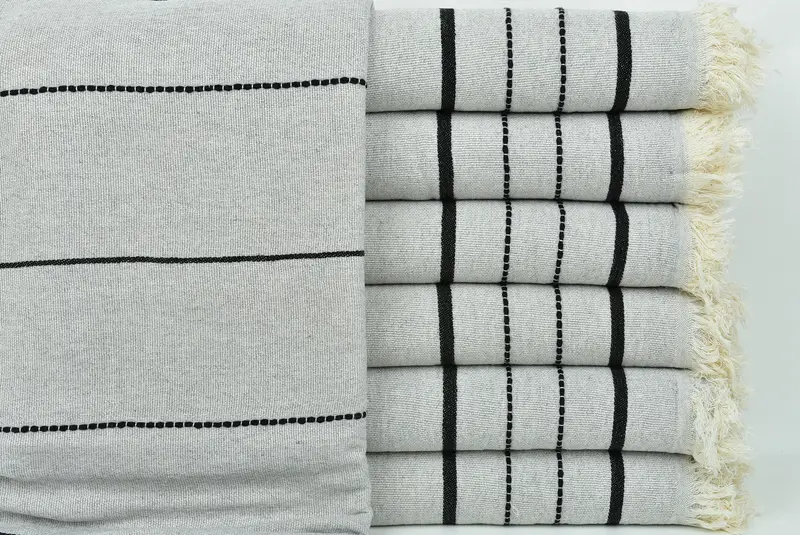 Beach Towel Bulk, Bachelorette Party Gifts, Christmas Favors, Hammam Towel USA, Quick-Dry Beach Towel, Summer Gift Ideas, 70x40 Cotton Striped Towel - 1