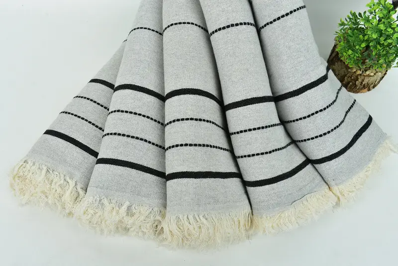 Beach Towel Bulk, Bachelorette Party Gifts, Christmas Favors, Hammam Towel USA, Quick-Dry Beach Towel, Summer Gift Ideas, 70x40 Cotton Striped Towel - 4
