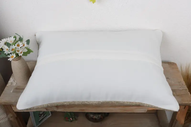 Boho Pillow Sham Cover, 16x24 Beige Cushion Case, Interior Designer Pillow, Christmas Cushion, Cushion Case, Ottoman Pillow Sham, Pillow for Couch - 7