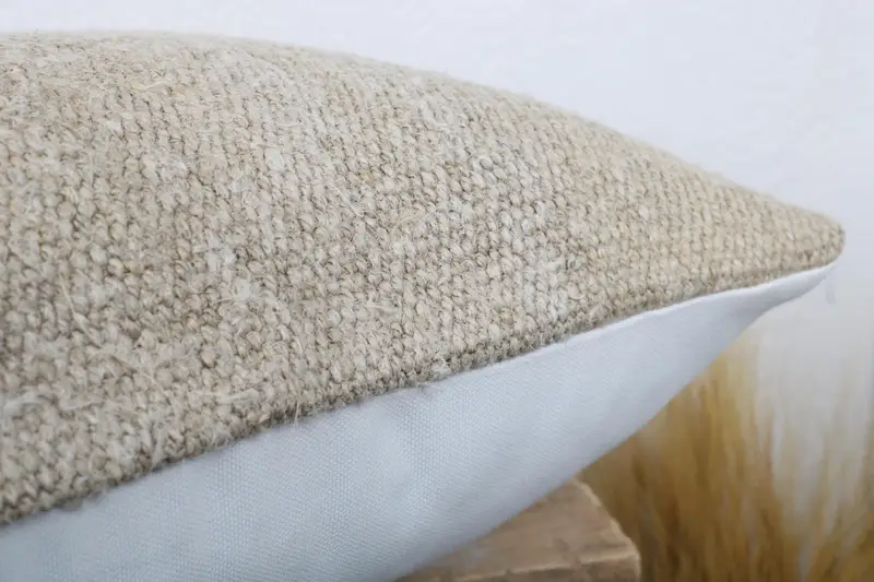 Boho Pillow Sham Cover, 16x24 Beige Cushion Case, Interior Designer Pillow, Christmas Cushion, Cushion Case, Ottoman Pillow Sham, Pillow for Couch - 6