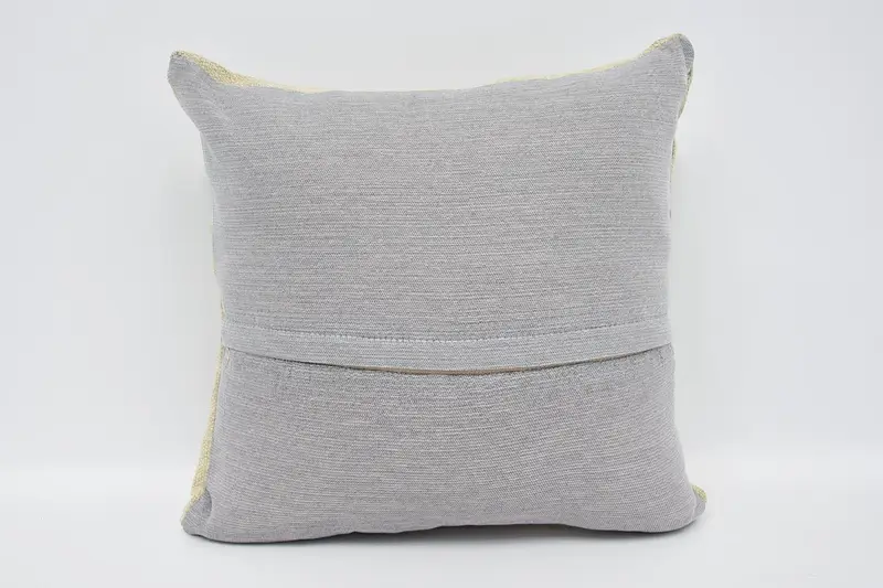 Pillow for Couch, Cushion Cover, Kilim Pillow, Bolster Throw Pillow Sham, 16x16 Beige Cushion Case, Ethnical Kilim Rug Pillow - 6