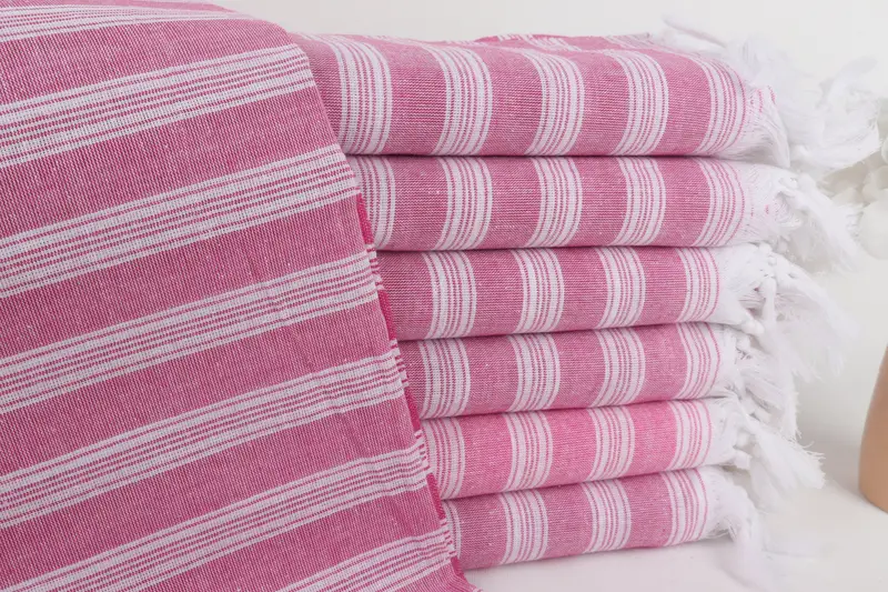 Cotton towel, Beach Wedding Favor, Wedding Gift, Absorbent Turkish towel, Gift For Coworker, Girl Trip Party Favor, 70x40 Cotton Striped Towel - 1