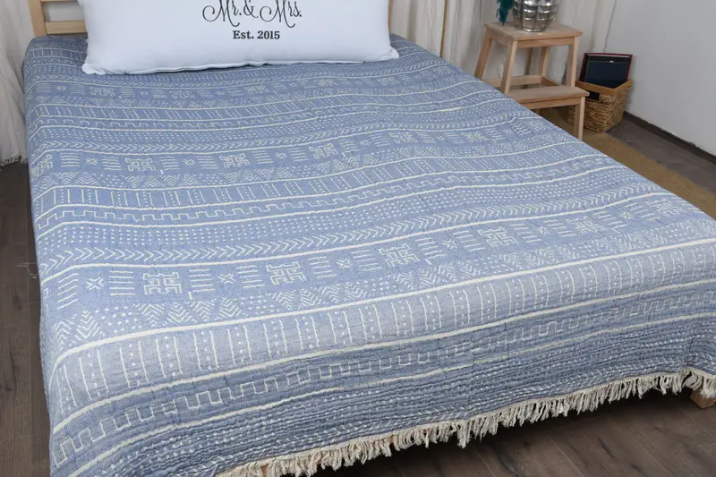 92x80 Cotton Ethnic Design Towel, Bridal Shower Gift, Best Wedding Gift, Woven Blanket, King Size Bedspread, Girl Trip Party Favor, Bridesmaid Gifts - 7