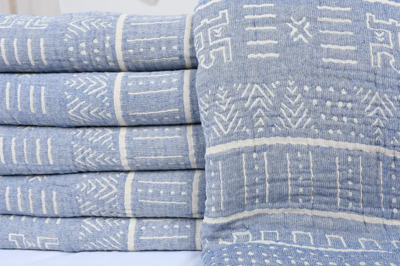 92x80 Cotton Ethnic Design Towel, Bridal Shower Gift, Best Wedding Gift, Woven Blanket, King Size Bedspread, Girl Trip Party Favor, Bridesmaid Gifts - 3