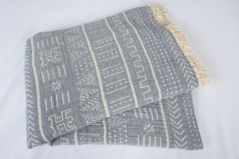 92x80 Cotton Ethnic Design Towel, Bridal Shower Gift, Best Wedding Gift, Woven Blanket, King Size Bedspread, Girl Trip Party Favor, Bridesmaid Gifts - 5