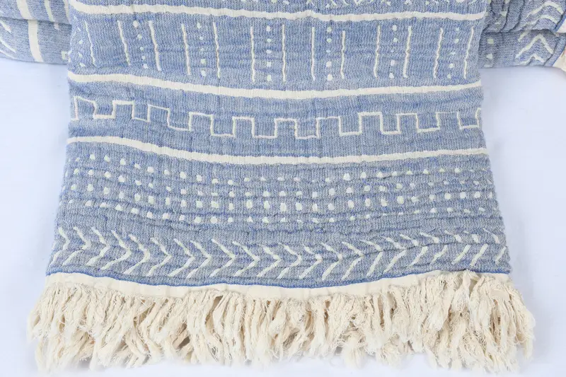 92x80 Cotton Ethnic Design Towel, Bridal Shower Gift, Best Wedding Gift, Woven Blanket, King Size Bedspread, Girl Trip Party Favor, Bridesmaid Gifts - 2