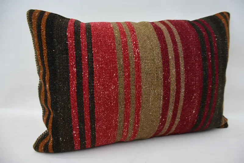 Tapestry Pillow, 16x24 Red Cushion, Morroccon Kilim Cushion Pillow, Gift Pillow, Interior Designer Pillow, Pillow for Sofa, Pillow - 2