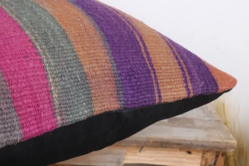 20x20 Pink Cushion Cover, Ottoman Pillow Cover, Throw Kilim Pillow, Gift Pillow, Pillow, Ikat Pillow Cover, Vintage Kilim Throw Pillow - 6