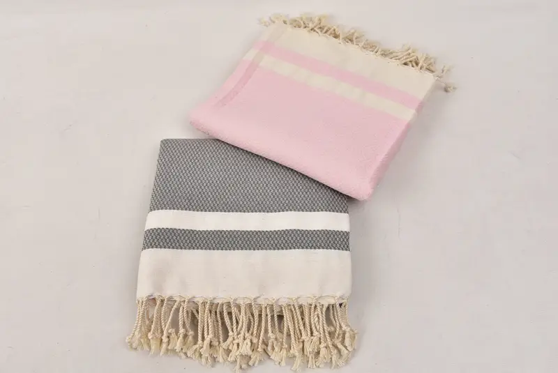 Wedding Gift, Turkish hand towel, Turkish Bath Towel Set, 70x40 Cotton Striped Towel, Fouta towel, Large Beach Towel Personalized, Bachelor Gift - 7