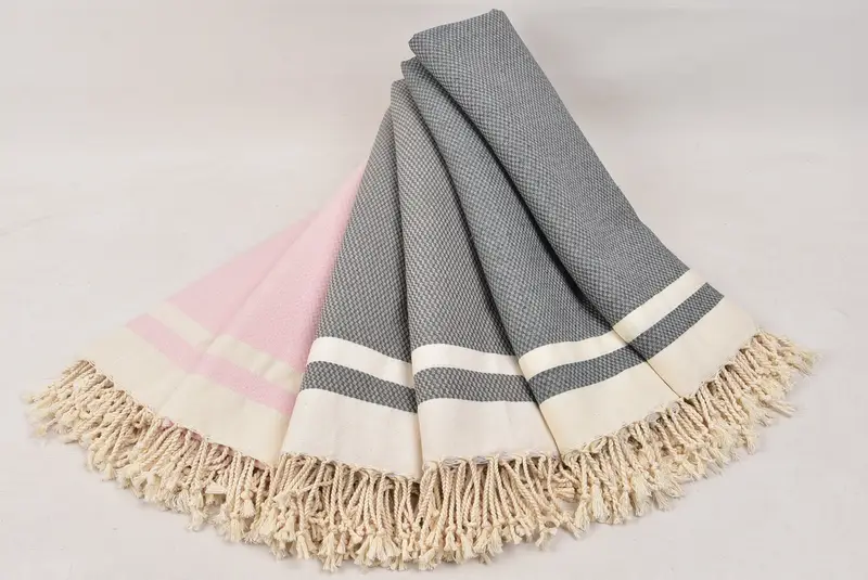 Wedding Gift, Turkish hand towel, Turkish Bath Towel Set, 70x40 Cotton Striped Towel, Fouta towel, Large Beach Towel Personalized, Bachelor Gift - 4
