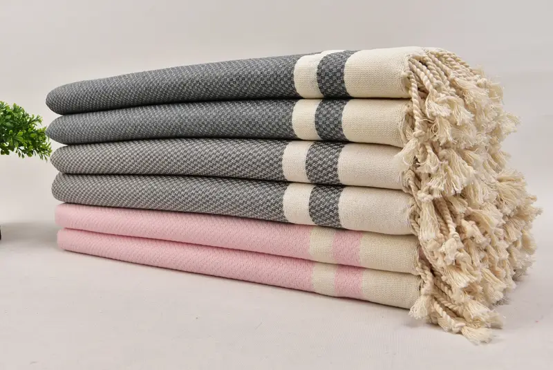 Wedding Gift, Turkish hand towel, Turkish Bath Towel Set, 70x40 Cotton Striped Towel, Fouta towel, Large Beach Towel Personalized, Bachelor Gift - 3
