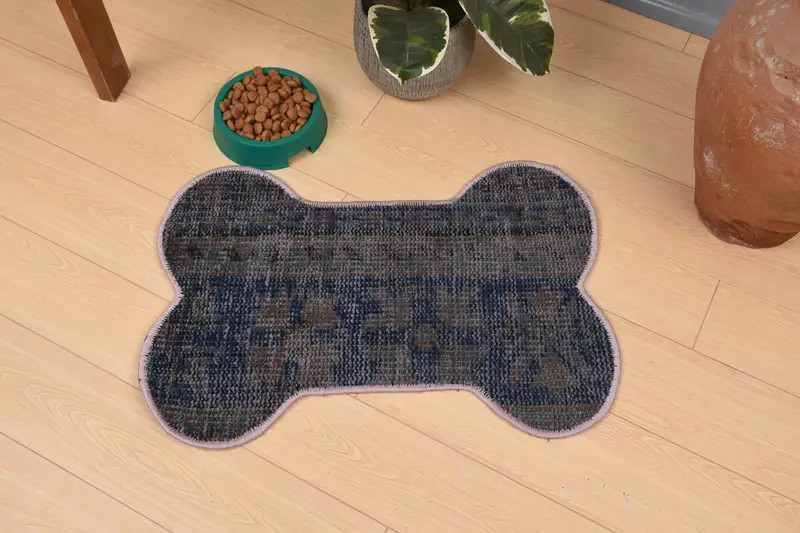 Mantel individual redondo de lana azul y marrón bohemio, mantel individual de diseño bohemio tradicional