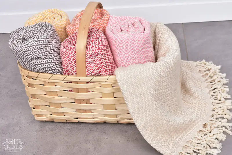 Valentines Gift, 70x40 Cotton Diamond Towel, Yoga Towel, Personalized Home Gift Wedding, Monogram Turkish Towel, Wedding Gifts Towel, Thin towel - 7