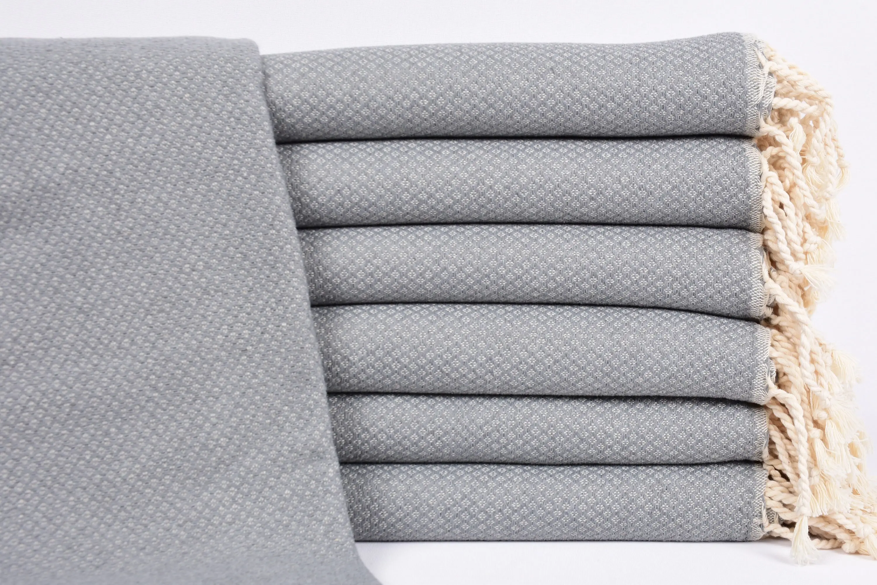 Turkish Towel Beach Dark Gray Geometric, Custom Beach Towel, 63x38 Inches - 1