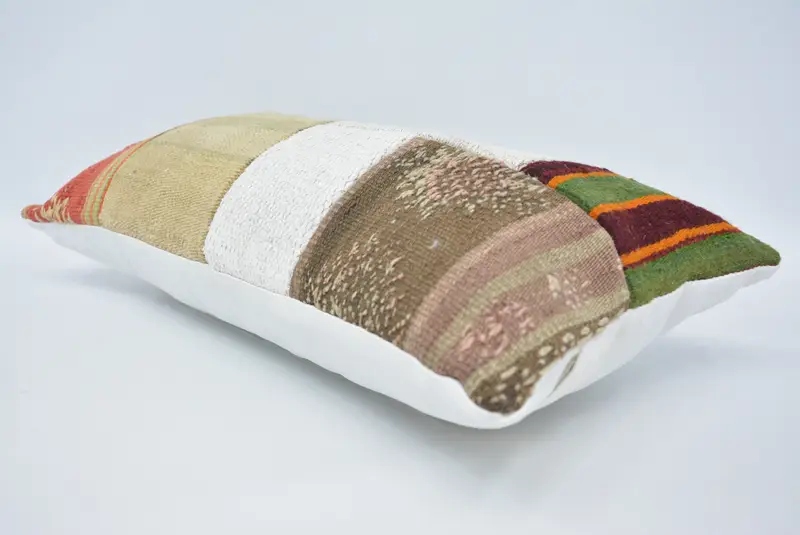 Tapestry Pillow Cover, Turkish Kilim Pillow, Interior Designer Pillow, Kilim Pillow Cover, Pillow, 12x24 White Pillow Sham - 6