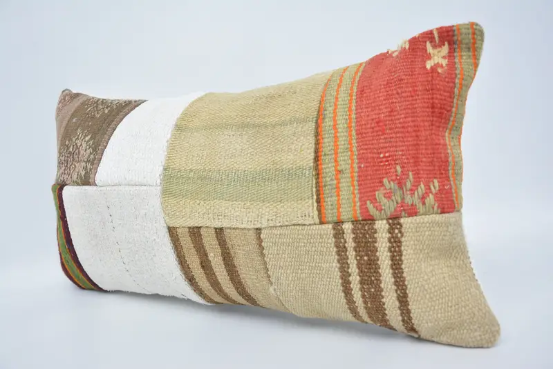 Tapestry Pillow Cover, Turkish Kilim Pillow, Interior Designer Pillow, Kilim Pillow Cover, Pillow, 12x24 White Pillow Sham - 4