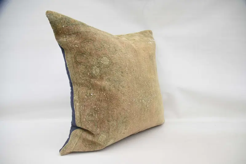 Retro Throw Pillow Case, 32x32 Green Cushion Cover, Pillow Cover, Interior Designer Pillow, Boho Pillow Sham Cover, Kilim Pillow Cover - 3