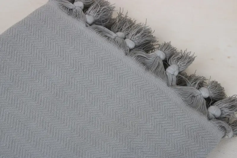 Sand-free towel, 64x40 Cotton Herringbone Towel, Bride Gift, Embroidery Towel, Bath towel, Luxury towel, Organic cotton Turkish peshtemal towel - 3