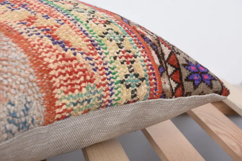 Pillow Cover, 16x16 Green Pillow Cover, Bed Pillow Case, Throw Kilim Pillow, Vintage Kilim Pillow, Turkish Corner Pillow, Boho Pillow - 7