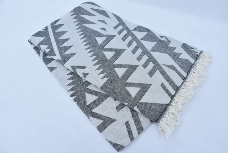 Bachelorette Towel, Bridal Party Gifts, Fouta towel, Sand-resistant towel, Turkish Towel Beach, 76x40 Cotton Geometric Towel, Beach Size Towel - 6
