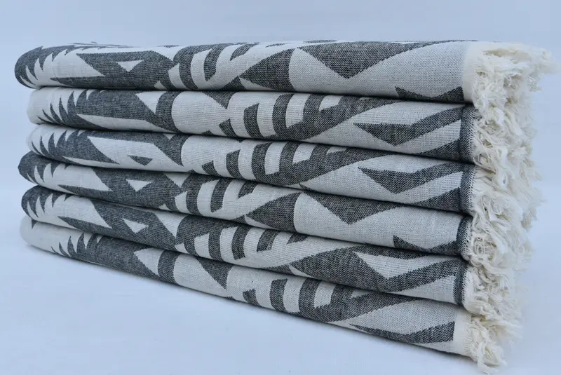 Bachelorette Towel, Bridal Party Gifts, Fouta towel, Sand-resistant towel, Turkish Towel Beach, 76x40 Cotton Geometric Towel, Beach Size Towel - 4