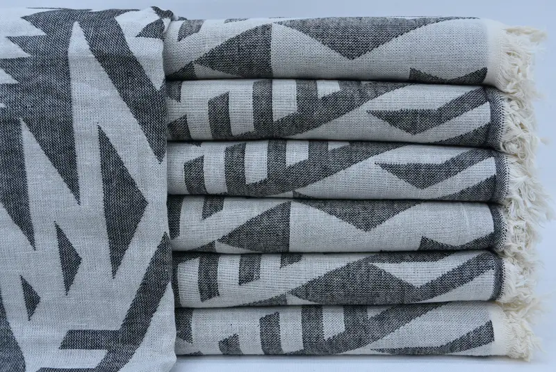 Bachelorette Towel, Bridal Party Gifts, Fouta towel, Sand-resistant towel, Turkish Towel Beach, 76x40 Cotton Geometric Towel, Beach Size Towel - 2