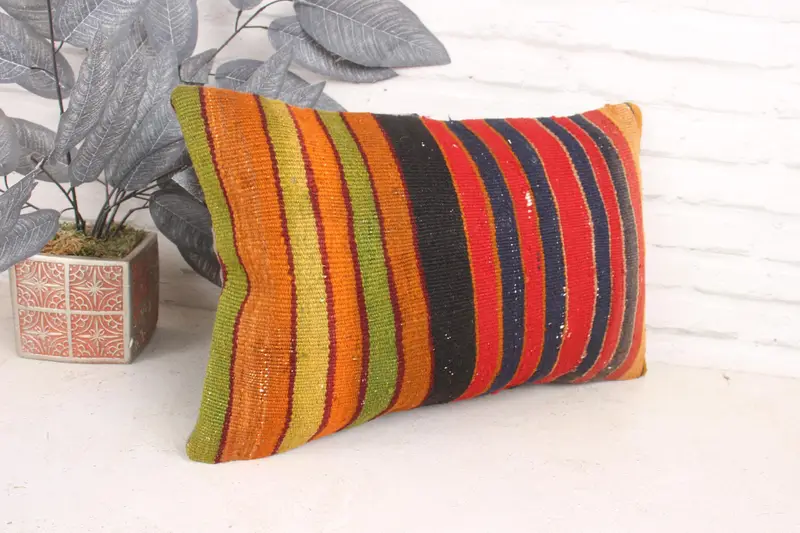 Gift Pillow, Pillow Sham, Oriental Pillow Cover, Antique Pillows, 12x20 Red Pillow Cover, Boho Pillow, Bolster Pillow Cover, Pet Cushion Case - 3