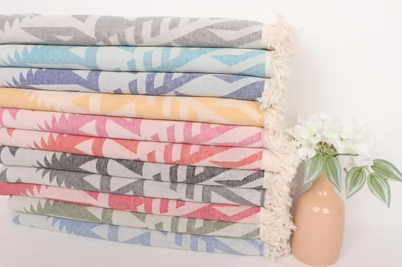 Personalized Gift For Him, Handmade Gift, Lightweight Turkish towel, Friends Beach Towel, Bachelorette Party Gifts, 76x40 Cotton Geometric Towel - 2