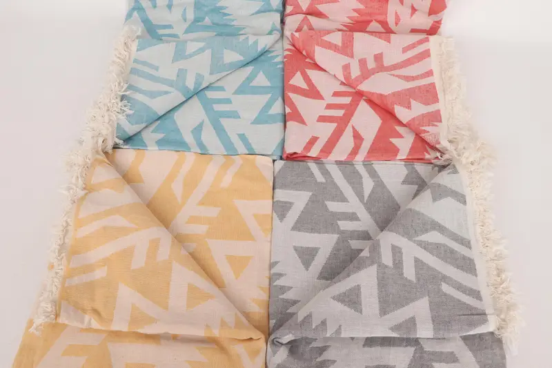 Personalized Gift For Him, Handmade Gift, Lightweight Turkish towel, Friends Beach Towel, Bachelorette Party Gifts, 76x40 Cotton Geometric Towel - 4