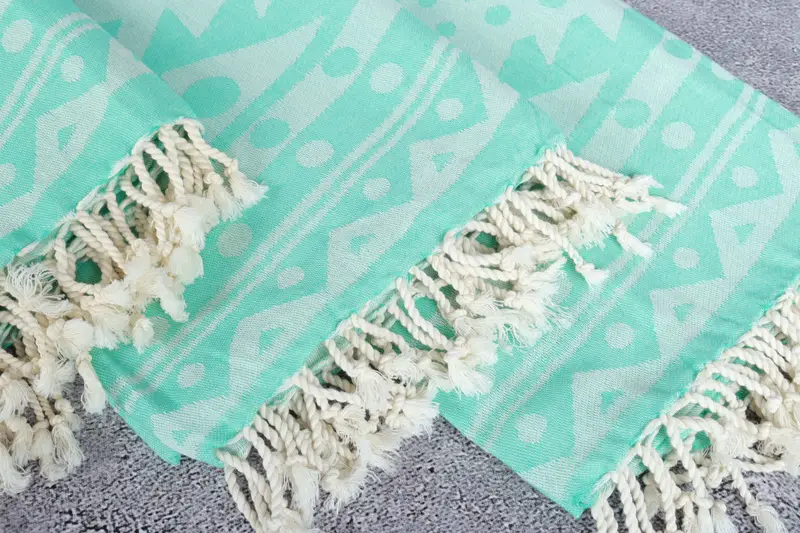 Sand-free towel, Hammam towel, Bride Gift, 70x40 Cotton Round Pattern Towel, Large Turkish Towel, Cancun Bachelorette Party Gift Ideas, Pool Towels - 6