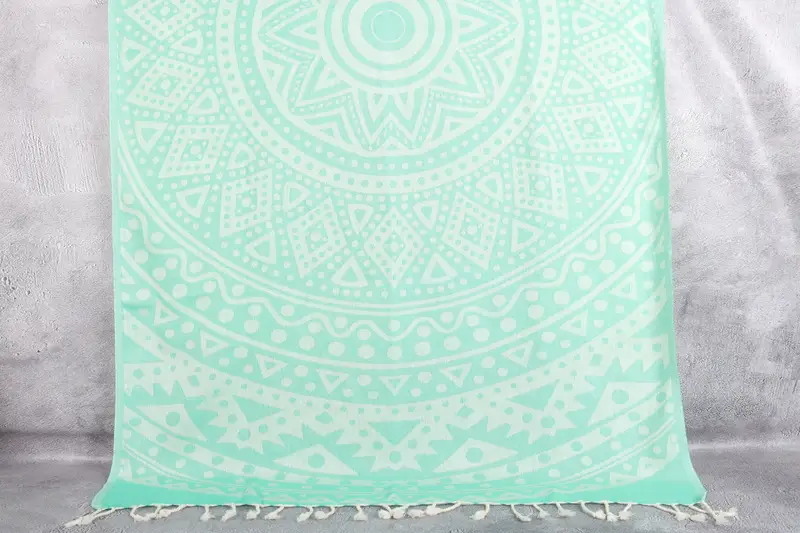 Sand-free towel, Hammam towel, Bride Gift, 70x40 Cotton Round Pattern Towel, Large Turkish Towel, Cancun Bachelorette Party Gift Ideas, Pool Towels - 1