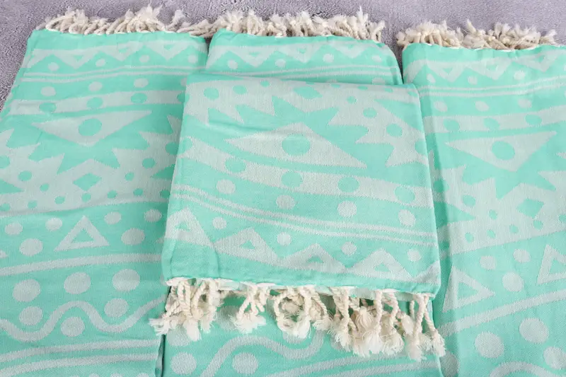 Sand-free towel, Hammam towel, Bride Gift, 70x40 Cotton Round Pattern Towel, Large Turkish Towel, Cancun Bachelorette Party Gift Ideas, Pool Towels - 5