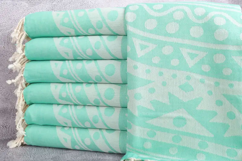 Sand-free towel, Hammam towel, Bride Gift, 70x40 Cotton Round Pattern Towel, Large Turkish Towel, Cancun Bachelorette Party Gift Ideas, Pool Towels - 2