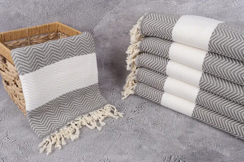Personalized Turkish Towel, Best Friend Wedding Gift, Birthday Gift, Spa Towel, Bachelorette Gifts, Home Decor Gifts, 70x40 Cotton Zig zag Towel - 3