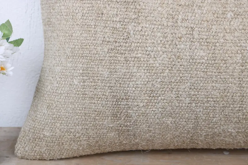 Kilim Cushion Sham, Cushion Case, Pillow for Couch, 16x24 Beige Pillow Cover, Traditional Pillow Sham, Turkish Pillow, Ottoman Cushion Cover - 3