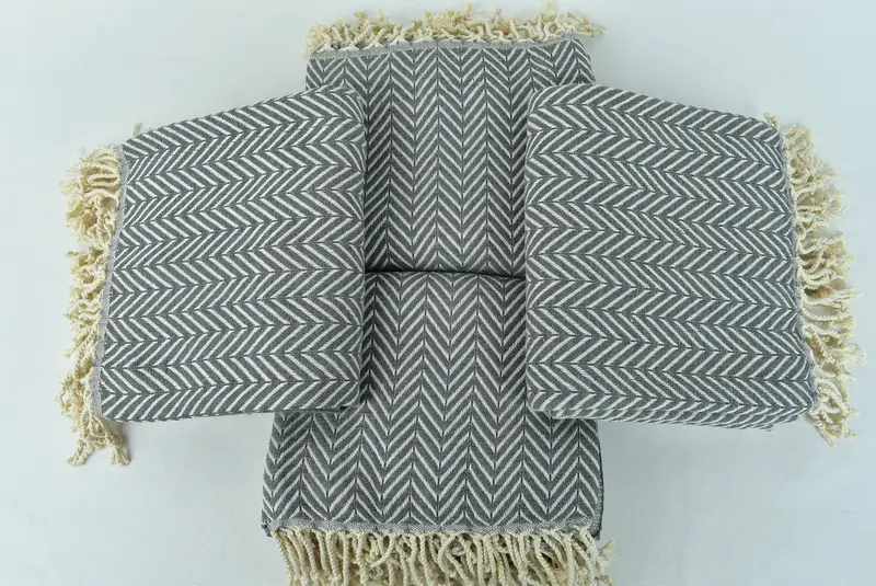 Personalized Turkish Towel, Beach Wedding Favor, Lightweight Turkish towel, Christmas Favors, Luxury towel, 70x40 Cotton Zig zag Towel, Guest Towel - 6
