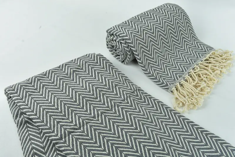 Personalized Turkish Towel, Beach Wedding Favor, Lightweight Turkish towel, Christmas Favors, Luxury towel, 70x40 Cotton Zig zag Towel, Guest Towel - 7